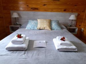 Una cama o camas en una habitación de Complejo "Nahuel Pan "