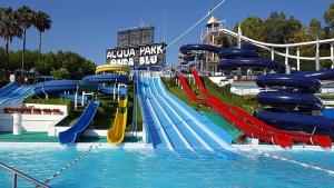 a water park with a slide in the water at Il Gelso di Sofia B&B in Tortoreto Lido