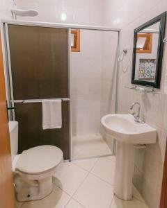 Kylpyhuone majoituspaikassa Pousada Chaday