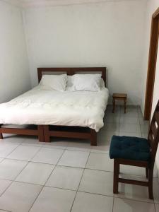 מיטה או מיטות בחדר ב-LesOiseaux