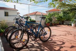 a group of bikes parked next to each other at Apartment Sve - with parking in Makarska