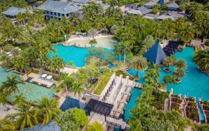 an aerial view of a resort with blue water at Mandarin Oriental, Sanya in Sanya