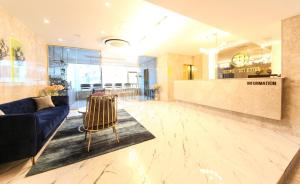 Kuchyň nebo kuchyňský kout v ubytování Brown-Dot Hotel Songdo