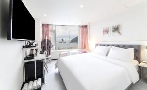 TV a/nebo společenská místnost v ubytování Brown-Dot Hotel Songdo