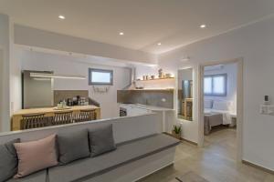 Kuchyň nebo kuchyňský kout v ubytování Barbarigos luxury spa apartments