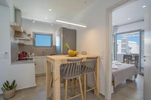 Kuchyň nebo kuchyňský kout v ubytování Barbarigos luxury spa apartments