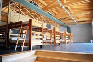 a group of bunk beds in a room at Santa Brigida - Real 1 in Hontanas