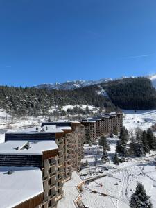 an aerial view of a resort in the snow at La Moucherolle in Villard-de-Lans