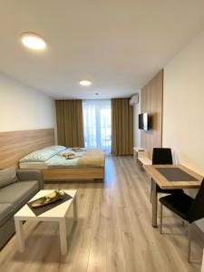 TV a/nebo společenská místnost v ubytování Apartmán Flower