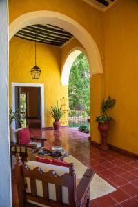Posezení v ubytování Hacienda San Miguel Yucatan