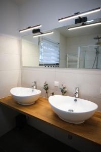 Ein Badezimmer in der Unterkunft Ferienwohnung Eschenberg