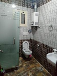 ルクソールにあるQueen of the Nileのトイレと洗面台付きのバスルーム