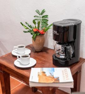 Příslušenství pro přípravu čaje a kávy v ubytování Hacienda San Miguel Yucatan
