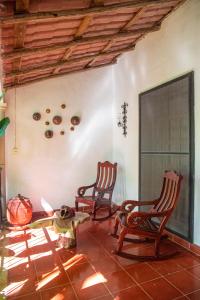 Posezení v ubytování Hacienda San Miguel Yucatan