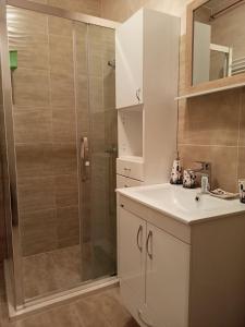 Koupelna v ubytování Apartman Green wood + 25 fotografií