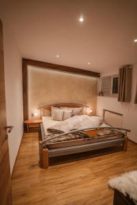 Posteľ alebo postele v izbe v ubytovaní Apart Panoramablick