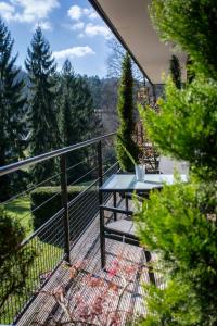 Balkón nebo terasa v ubytování Restaurant Hôtel L'Arnsbourg