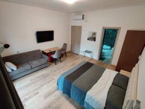 Televízia a/alebo spoločenská miestnosť v ubytovaní B&B Crocevia
