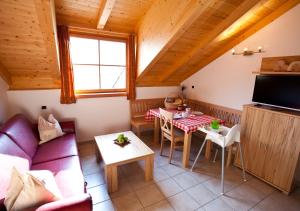 A television and/or entertainment centre at Gasserhof Aicha