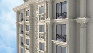 an architectural rendering of a building with balconies at Demonti Hotel in Ankara