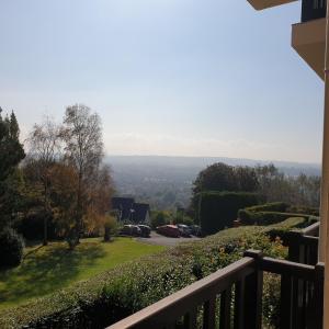 a view from the balcony of a house at Appartement studio proche mer 4 pers résidence calme avec parc in Blonville-sur-Mer