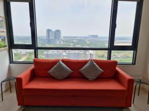 Ruang duduk di D'Kroll Tamarind Cyberjaya 1 Bedroom Premium Suite