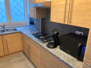 Kuchyň nebo kuchyňský kout v ubytování Beach apartment