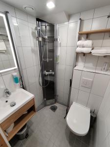 Koupelna v ubytování Hotelli Toivola + 37 fotografií