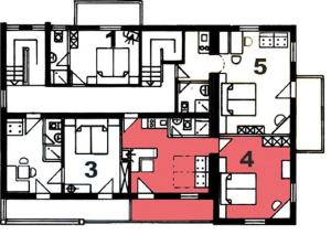 The floor plan of Seeappartements Bacher
