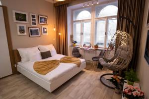 Istumisnurk majutusasutuses ⭑ Comfy VIP studio in the center with Netflix