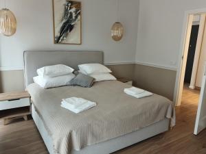 Cama o camas de una habitación en Ostseeresidenz Niechorze