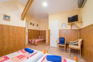 Postel nebo postele na pokoji v ubytování Füredi Apartman