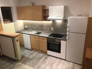 Kuchnia lub aneks kuchenny w obiekcie Gästehaus Kübler