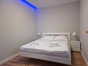 A bed or beds in a room at Apartament w Karkonoszach