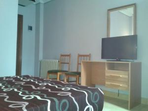 TV a/nebo společenská místnost v ubytování Hotel Los Nogales