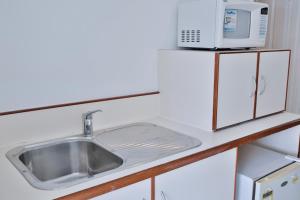 Kuchyň nebo kuchyňský kout v ubytování Central Park Motel