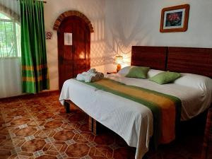 Кровать или кровати в номере Casa de Agua EcoHotel