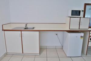 Kuchyň nebo kuchyňský kout v ubytování Central Park Motel