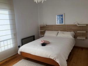 Un pat sau paturi într-o cameră la Apartamento en Puigcerda