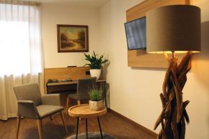TV a/nebo společenská místnost v ubytování Hotel zum ehem. königl. Bayr. Forsthaus