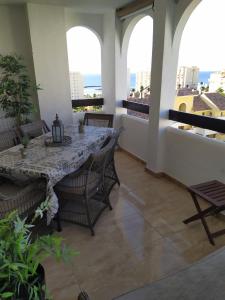 A balcony or terrace at reina sofia 45