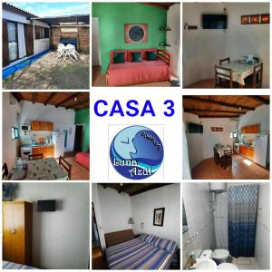 un collage de fotos de una casa en Luna Azul, en Piriápolis