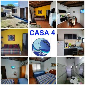 un collage de fotos de una casa en Luna Azul, en Piriápolis