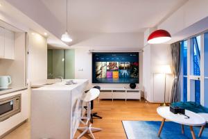 Kuchyň nebo kuchyňský kout v ubytování S6 Service Apartment（Chengdu Chunxi Road Taikoo Li Branch）