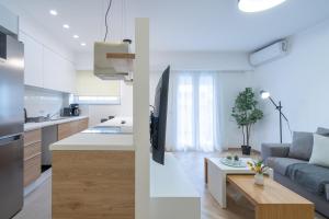 Kuchyňa alebo kuchynka v ubytovaní Pagrati's best apartment