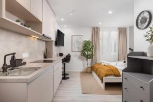 TV a/nebo společenská místnost v ubytování Apartments Penkala