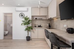Kuchyň nebo kuchyňský kout v ubytování Apartments Penkala