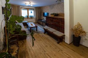 TV a/nebo společenská místnost v ubytování Apartma Lana