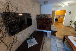TV a/nebo společenská místnost v ubytování Apartma Lana