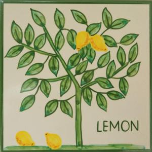 ラゴスにあるCasa Monte Cristo Apartments - Lemonの黄蝶二本のレモンの木図